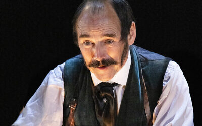 Mark Rylance on stage at the Harold Pinter Theatre