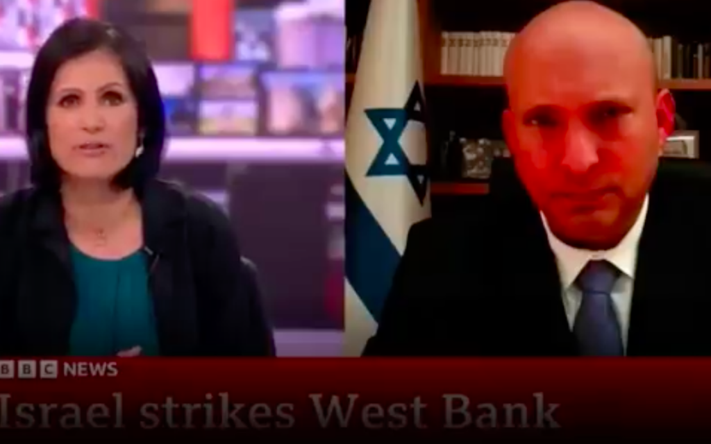 Presenter Anjana Gadgil interviews Naftali Bennett
