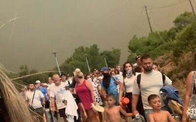 Wildfires in Rhodes. Pic: Jessie Weiner, July 2023.