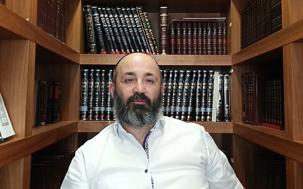 Rabbi Reuven Yaacobov. Screenshot from a video posted on June 8, 2023. (YouTube screenshot/used in accordance with Clause 27a of the Copyright Law)