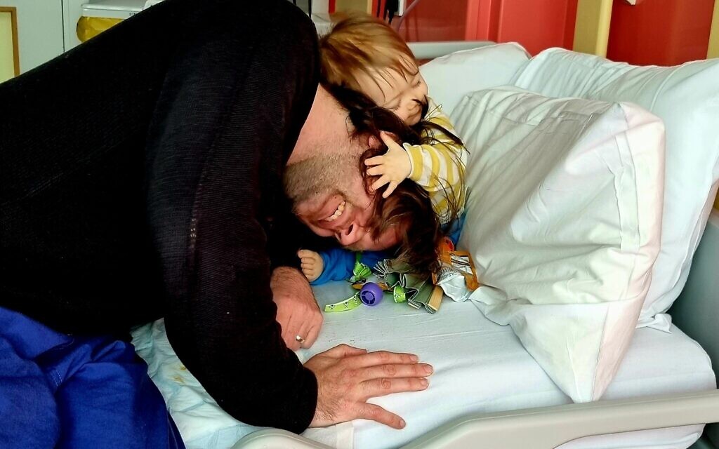 Baby Robin Samuel with father Nick.