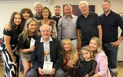 Ivor Perl BEM with four generations of his family at publication of 'Chicken Soup Under the Tree' Credit: Jewish Care