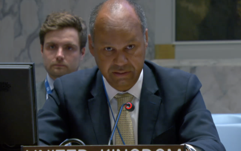 James Kariuki delivers speech to UN Security Council