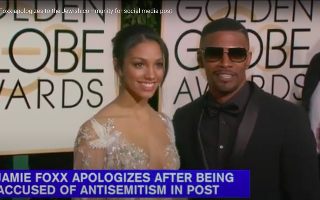 Jamie Foxx apologises for social media post (ABC News footage)