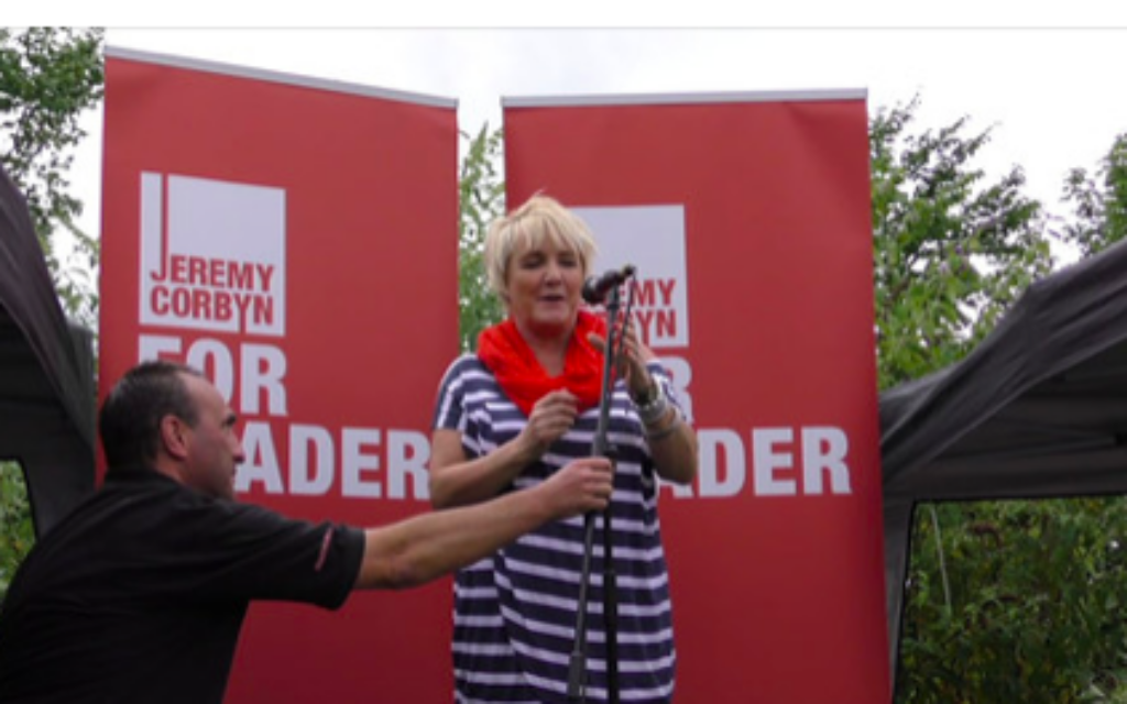 Lorraine Beavers, attempting to stand as Labour's parliamentary candidate in Blackpool North and Fleetwood