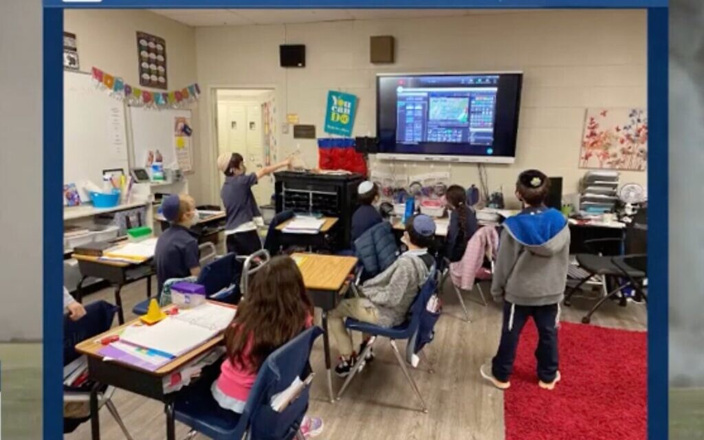 A classroom at Margolin Hebrew Academy, pictured in 2021. (Screenshot from YouTube)