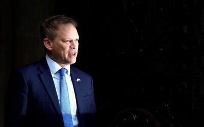 Grant Shapps the defence secretary arrives for a Cabinet meeting