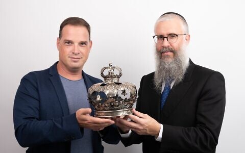 Daniel Sheffer with Hamburg's Chief Rabbi Bistritzky,right