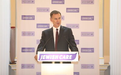 The Chancellor of the Exchequer, The Rt Hon Jeremy Hunt MP spoke at Jewish Care's 100th Business Breakfast. Pic: Grainge Photography