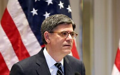 U.S. Secretary of the Treasury Jack Lew speaks at a press conference during the 2016 G20 Finance Ministers and Central Bank Governors Meeting in Shang