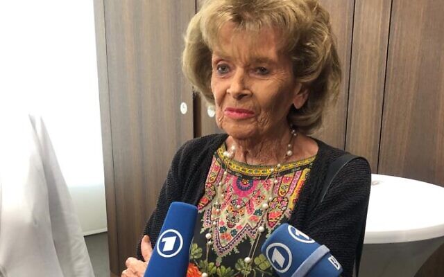 President Charlotte Knobloch at the launch of the new CER HQ, Munich, Germany. Pic: Michelle Rosenberg, September 2023