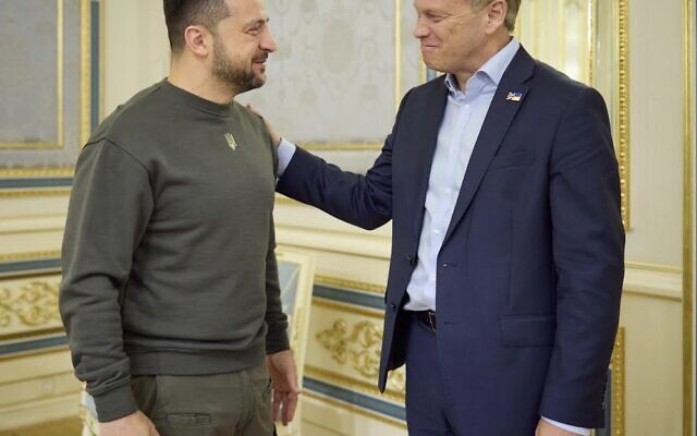 Grant Shapps has visited Kyiv and met with Ukrainian President Volodymyr Zelensky. Credit: X/Twitter