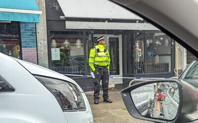 Police are investigating criminal damage at the Israeli-themed Darna restaurant in Golders Green, London