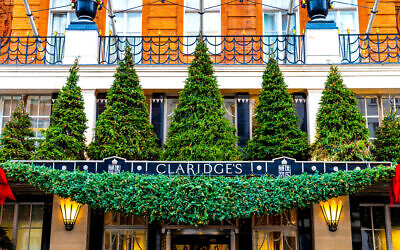 Exterior of Claridge's Hotel in Mayfair.