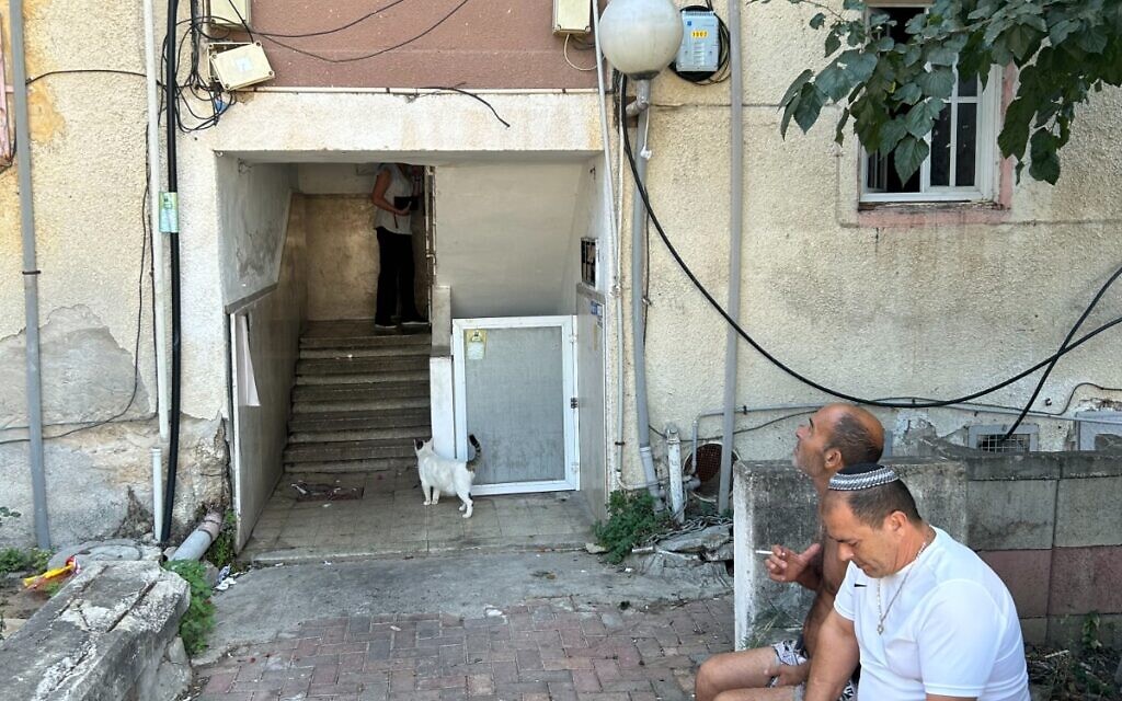 Entrance to the second house provided with supplies.