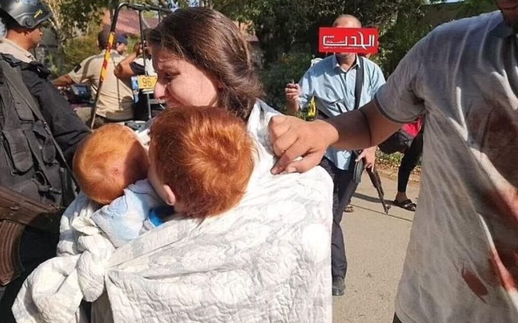 Shiri Bibas; Yarden, holding 4 year old Ariel and 9 month old Kfir. Pic: Yifat Zailer