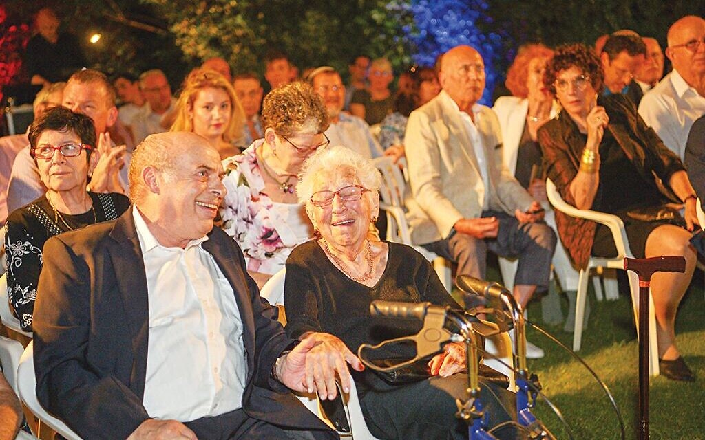Alice Shalvi and Natan Sharansky at the Jewish News Aliyah 100 list reception in 2018..