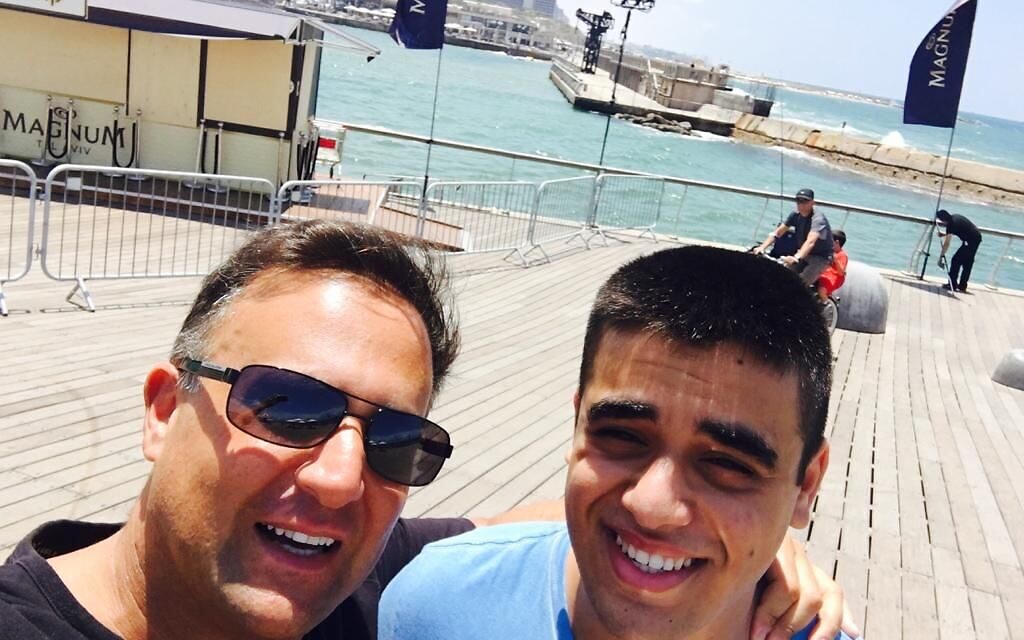 Elliot Sorene and his son Ariel.