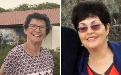 Yocheved Lifshitz, 85 (left) and Nurit Cooper, 79, (right). Picture: Twitter