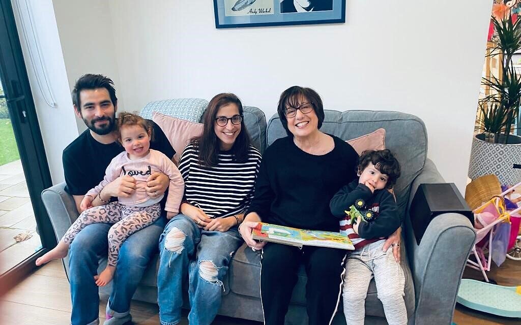 Ruth Adley with son Joshua and daughter Natasha with two of her four grandchildren, Jesse and Olivia. Pic: Courtesy of Family
