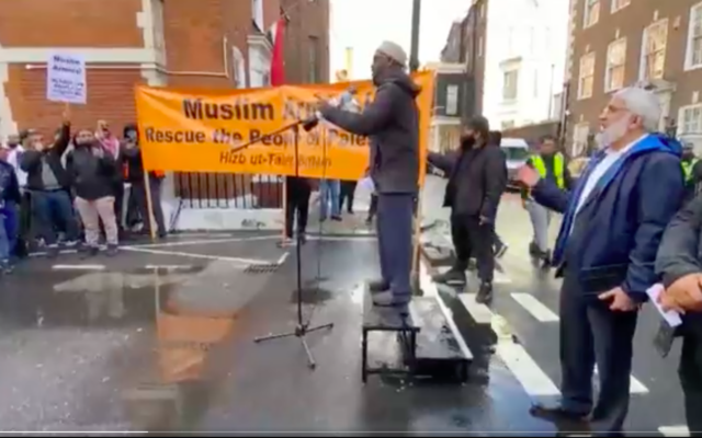 Demo at which 'jihad' was chanted