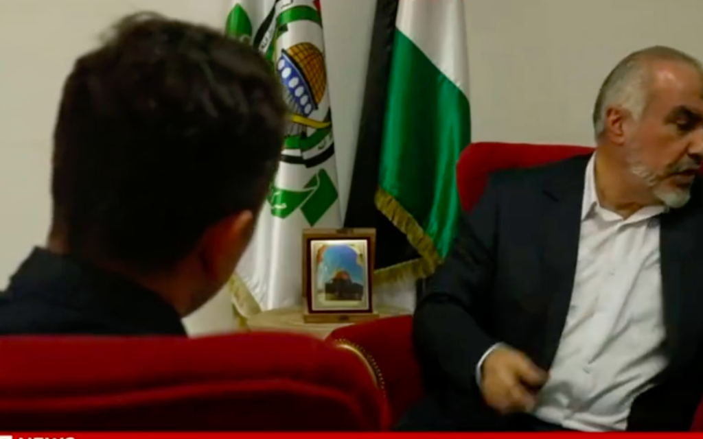 Hamas official Ghazi Hamad storms out of BBC interview