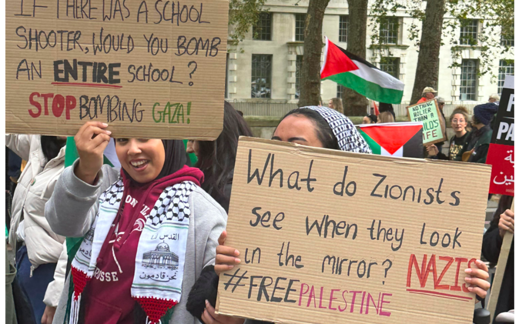 A pro-Palestine demo in central London
