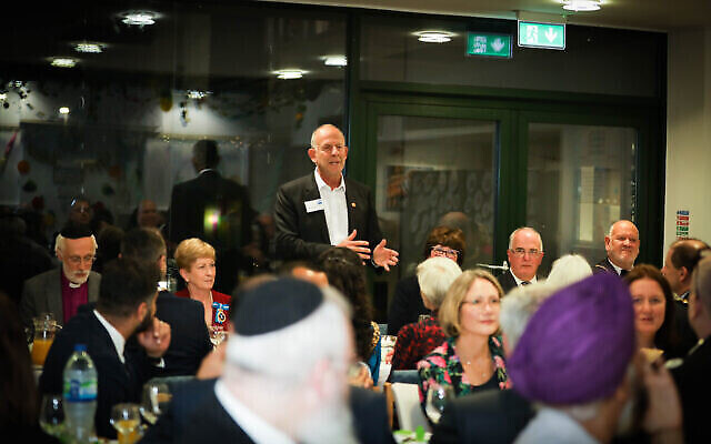 Chair of the JRC and JLC Trustee, Mark Adlestone at a JCR interfaith Sukkot evening.