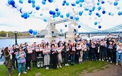 Hostage remembrance balloons are released near Tower Bridge in London, October 27th, 2023. Picture: Blake Ezra Hostage remembrance balloons are released near Tower Bridge in London, October 27th, 2023. Picture: Blake Ezra
