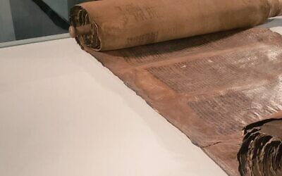 500-year-old Torah scroll on display in Saudi Arabia. Courtesy: X/Twitter