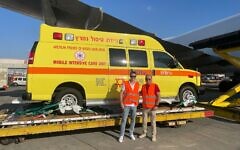 MDA ambulance arrives at Ben Gurion MDA ambulance arrives at Ben Gurion