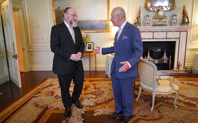 Chief Rabbi Mirvis with King Charles