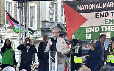 Jeremy Corbyn at pro-Palestine demo