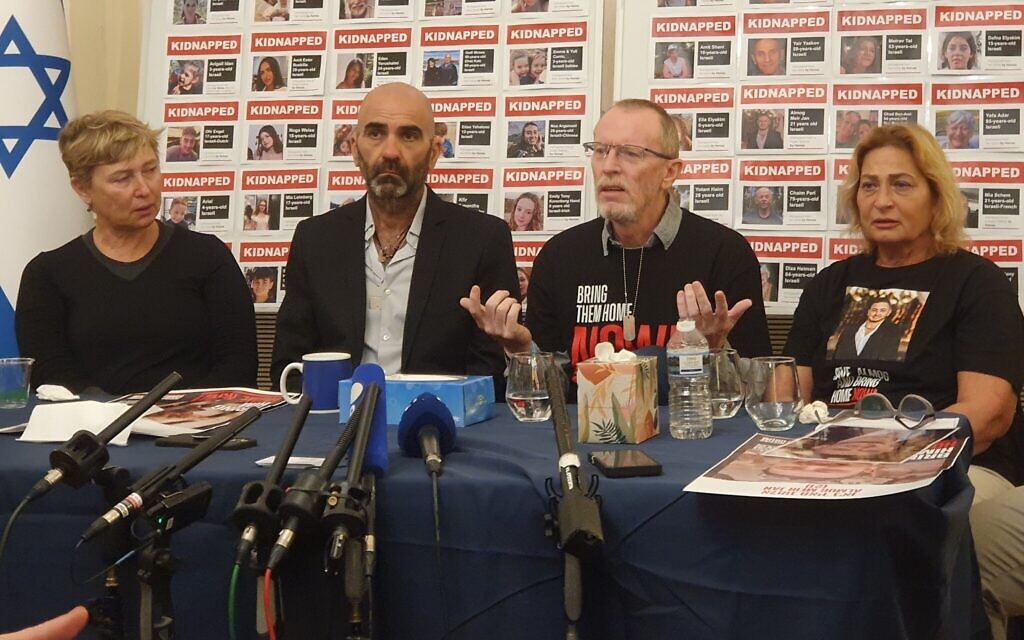 From left: Iris Haim, Doron Lipstein, Thomas Hand and Orit Meir at the press briefing on 20 November
