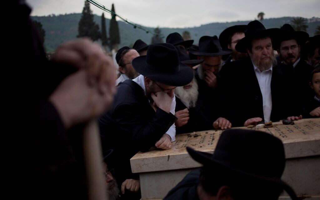 Funeral of Rabbi Mordechai Shmuel Ashkenazi in the old cemetery of Tiberias