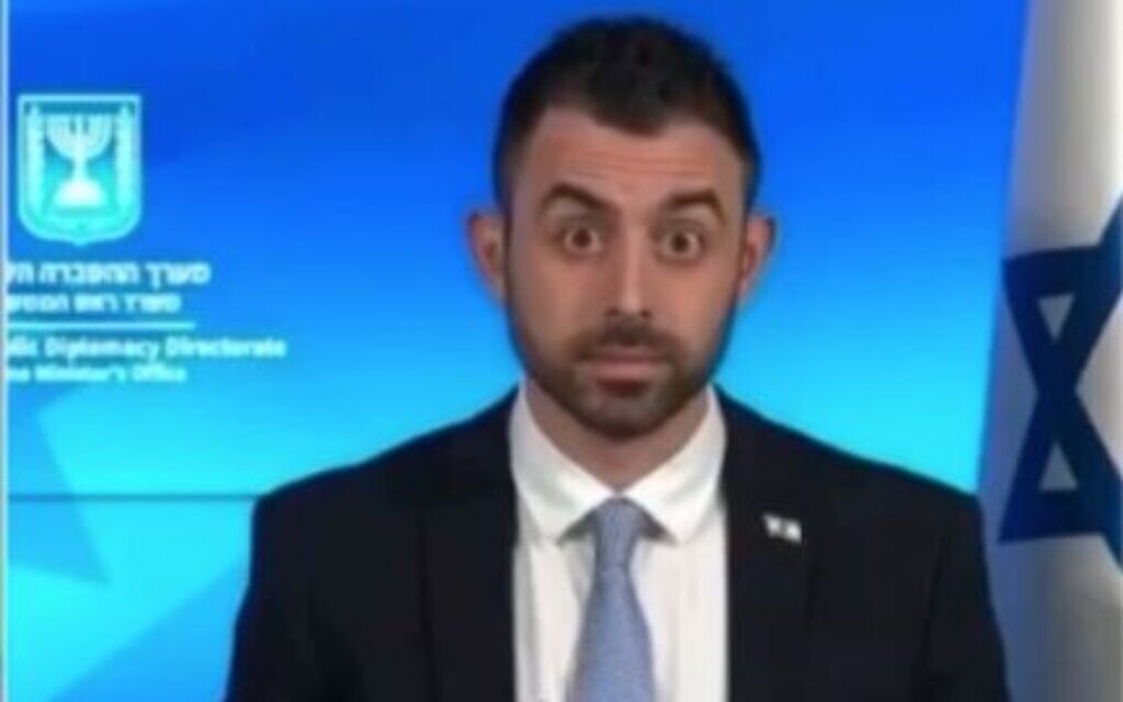 Israeli government spokesperson Eyton Levy left momentarily 'speechless' by Sky News Kay Burley