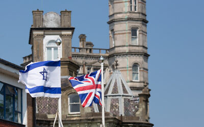 British and Israeli Flags fly in front of 19th Caldecote Towers at Immanuel College 13th June 2023
Photo by Ian Jones.