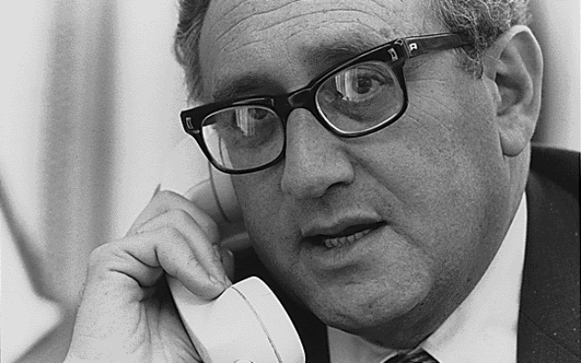 Henry Kissinger in the West Wing when he was National Security Advisor