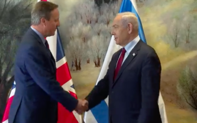 Lord Cameron meets with Benjamin Netanyahu