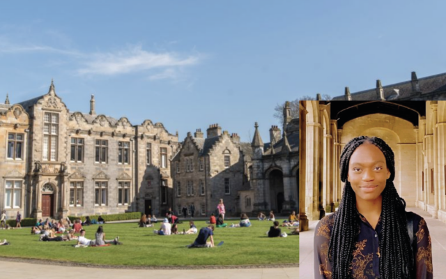 St Salvator's Quad at St Andrews and, inset, Stella Maris. Photograph: University of St Andrews
