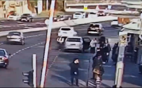CCTV footage seconds before the shooting began.