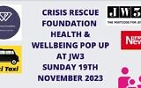 Event flyer for Sunday 19th November 2023 at JW3
