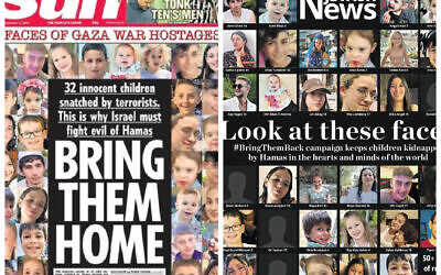 The Sun and Jewish News front pages.