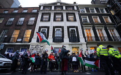 Protesters during a pro-Palestine demonstration, in central London, to call for a ceasefire in the conflict between Israel and terror group Hamas.