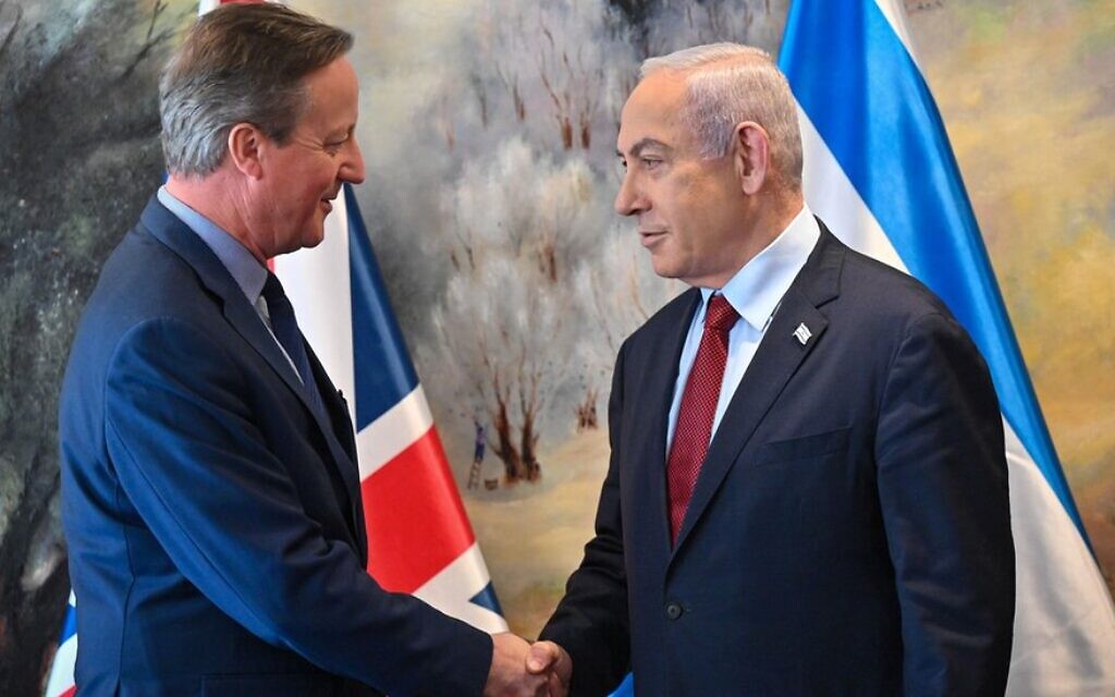 David Cameron and Benjamin Netanyahu