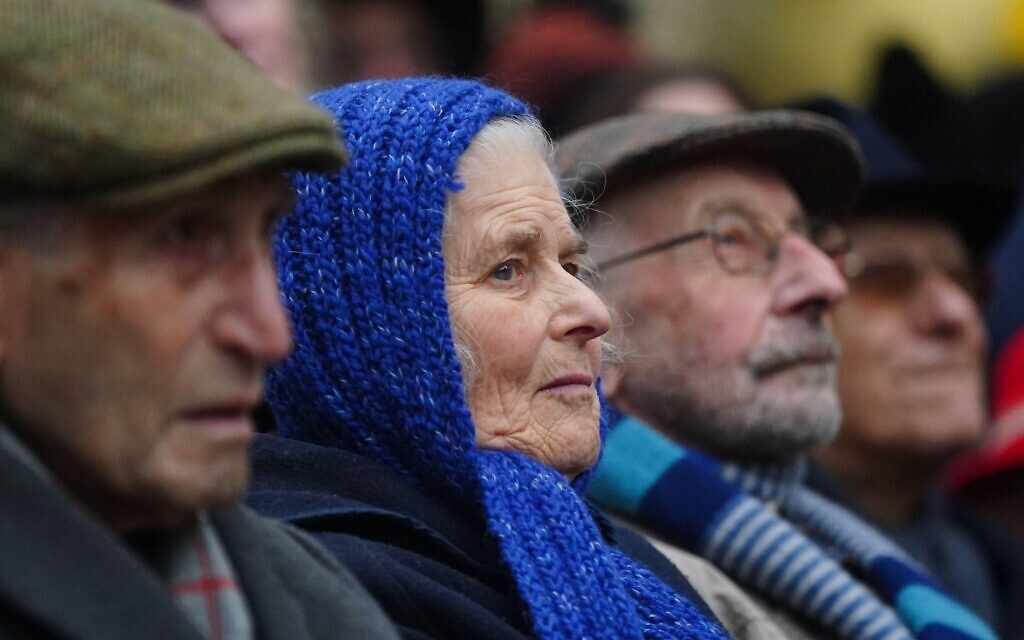 People take part in a special ceremony to mark the 85th anniversary of the Kindertransport, at Liverpool Street Station in London. Picture date: Sunday December 3, 2023.