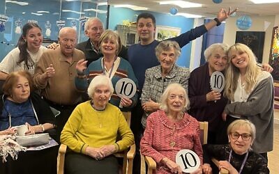 Jewish-Care-Holocaust-Survivors-Centre-members-staff-and-volunteers-with-Strictly-Come-Dancing-Star-Pasha-Kovalev. December 2023