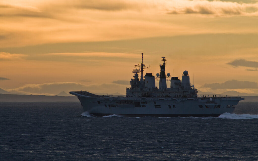 UK aircraft carrier. Exact date unknown.
