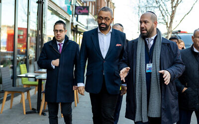 Home Secretary James Cleverly in Golders Green for meeting and walkabout with communal leaders