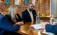Board president Marie van der Zyl with James Cleverly Board president Marie van der Zyl with James Cleverly